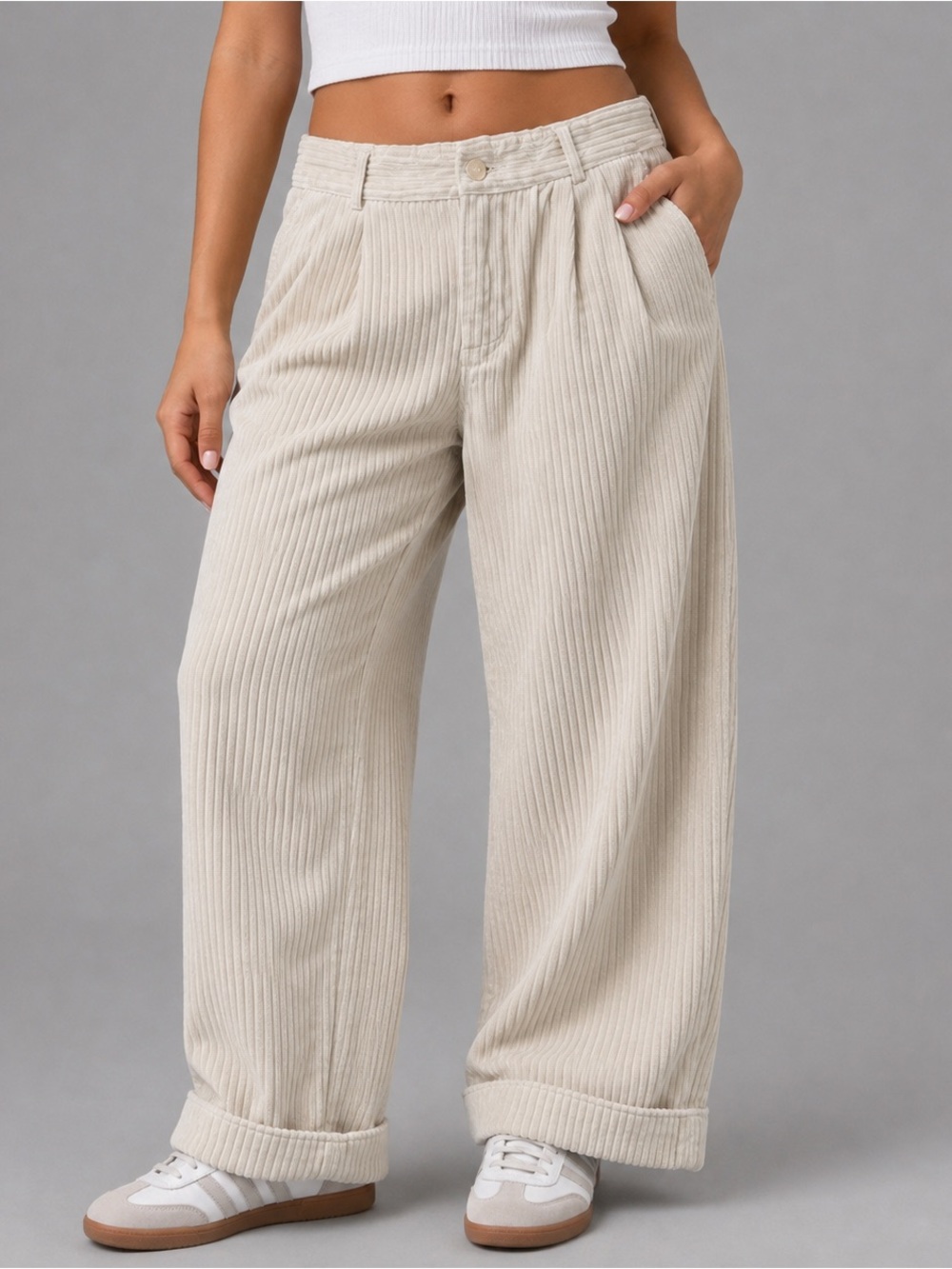 Rowing Blazers x Target Women’s Size 8 Cream Corduroy Wide Leg Pants